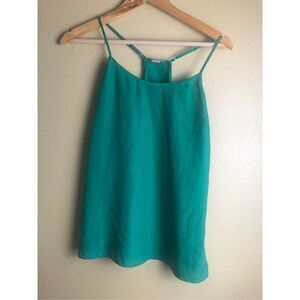 J. Crew Silk Cami Tank  green color size 4